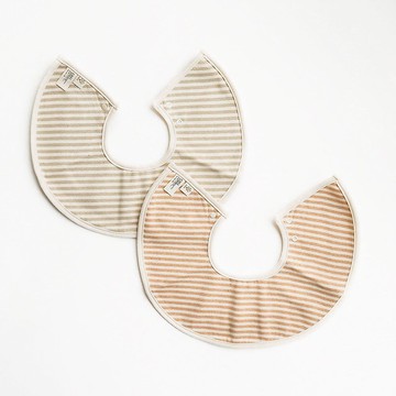 【cott organics】日本有機棉360度圍兜口水巾(共兩色)