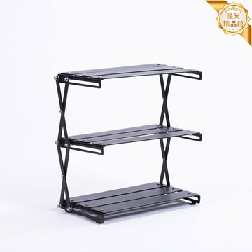 【免安裝多層】摺疊置物架 露營桌 戶外桌 野營桌 收納架 零食架 碳鋼材質 可調節層高 便攜摺疊 戶外露營野餐必備