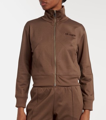 The Attico Zip-up cotton-blend fleece sweatshirt