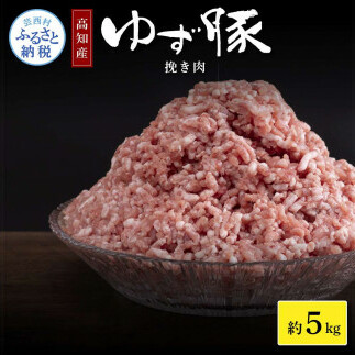 なはりゆず豚挽き肉 5kg 500g×10パック ひき肉 挽き肉 豚肉 国産 ゆず豚 高知県産 肉 おにく 冷凍 小分けパック 個包装 そぼろ ハンバーグ おうちごはん 一人暮らし 28000円