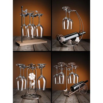 紅酒杯架倒掛家用裝飾擺件高腳杯懸掛紅酒柜展示架創意紅酒架套裝