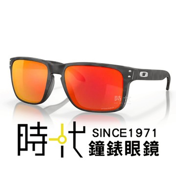 【OAKLEY】奧克力 Holbrook 方框墨鏡 偏光太陽眼鏡 OO9417 29 59mm 霧面迷彩框/紅色水銀鏡片