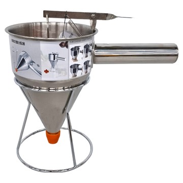 焙蒂絲 多功能麵糊定量分配器 + 架子  銀色  1組