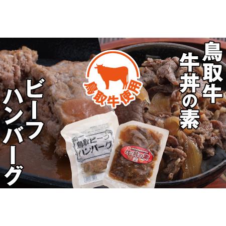 ふるさと納税 とりちく牛丼の素・鳥取ビーフハンバーグ詰め合わせ 鳥取県鳥取市