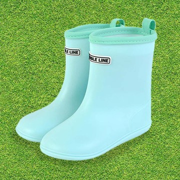 [瑕疵品特價出清] 日本 MARBLE LINE B87662MGR 氣泡綠 兒童雨鞋