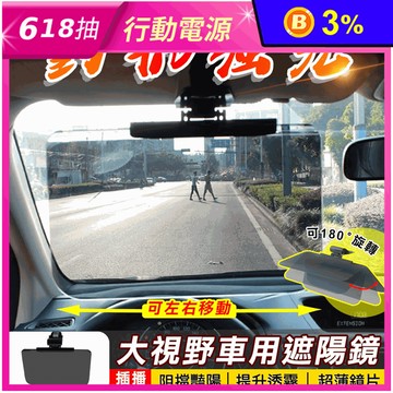 大視野車用防眩光遮陽鏡