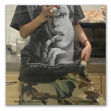 【HAO NICE】復古潮流日系復古潮 迷彩工裝褲 直筒寬鬆休閒褲