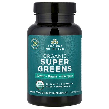 Ancient Nutrition, 有機 Super Greens，90 片