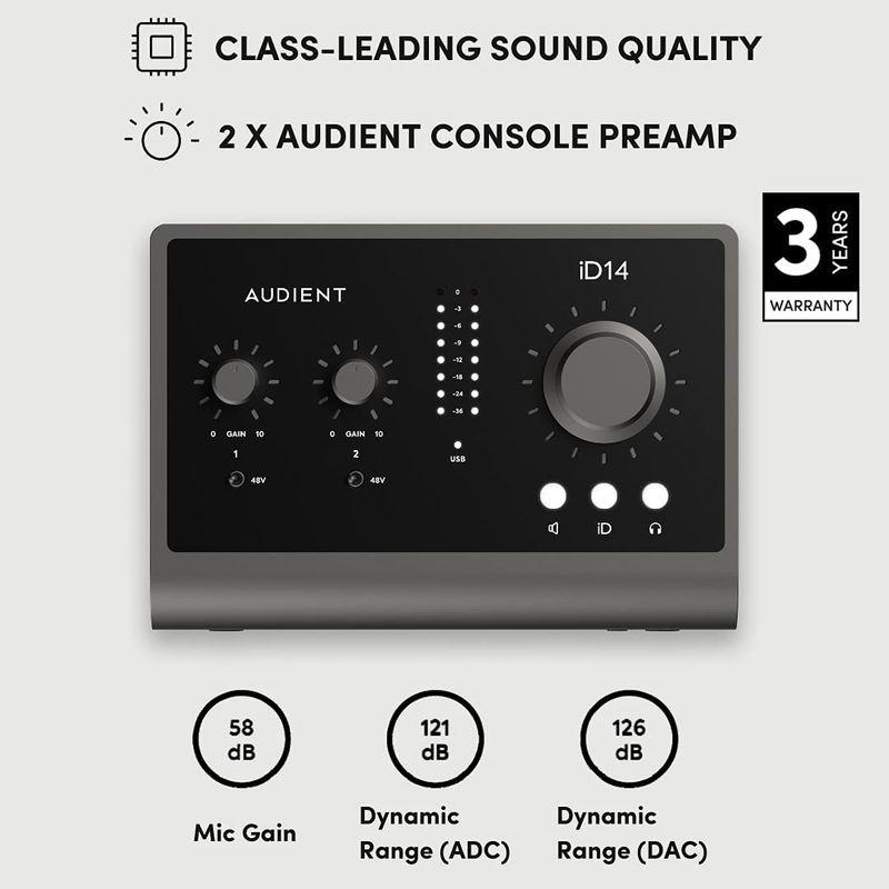 audient 「iD14mkII」10in 6out USB3.0対応オーディオ・インターフェース国内正規品