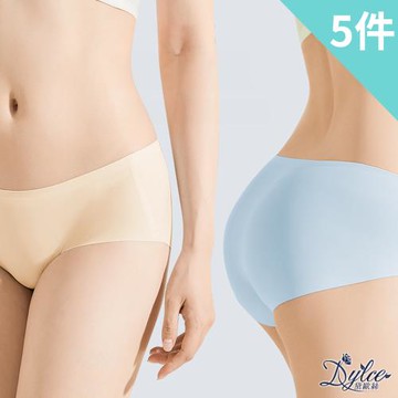 【Dylce 黛歐絲】5件組-★-素色中腰無痕內褲/女內褲(顏色隨機)