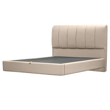 IHouse-貝殼波堤 雙人5尺(貓抓皮床片+懸浮床)-房間兩件組/床組煙霧灰#627-22