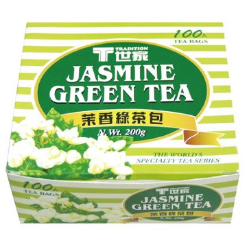 冬日限定特價 熱飲【史代新文具】T世家 茶包外衣 茉香綠茶包 (1盒100包)
