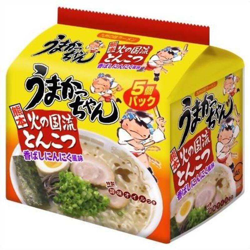 ハウス食品 うまかっちゃん 熊本 火の国流 香ばしにんにく風味 5個パック