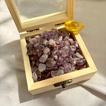 🔮天然水晶 紫幽靈 7–9mm 碎石 100g 增強智慧 專注力 靜心冥想 平衡磁場 水晶碎石 能量淨化 擺設佈陣 靈性