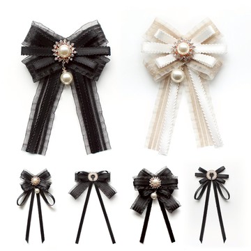 韓版領結女扣針潮胸花襯衣領口裝飾領花胸針絲帶蝴蝶結小領結