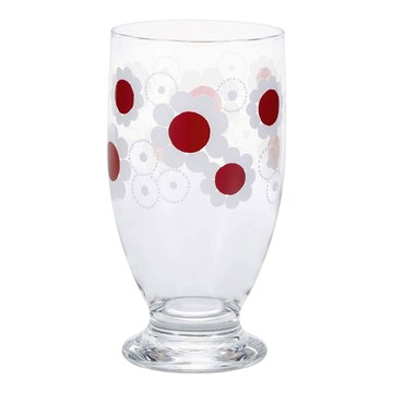 ADERIA RETRO 昭和浪漫低座玻璃杯  花輪  1個  花輪 透明色