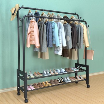 衣帽架 晾衣架落地臥室家用涼衣桿折疊掛衣架室內簡易收納陽台曬衣服架子