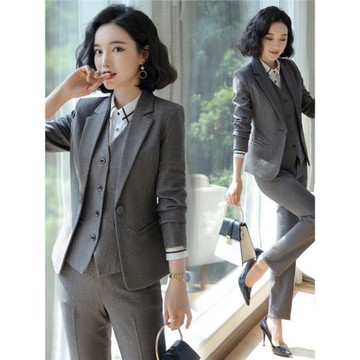 職業西裝套裝女春秋氣質教師面試正裝前臺工作裝酒店經理工作服春