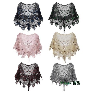 宴會晚禮服女秋冬聚會亮片表演服婚紗禮服披肩舞魅賣場（滿599元）-Misaki精品