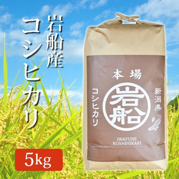 令和5年産 2023年度産 新米 玄米 米 岩船産コシヒカリ こしひかり 5Kg (5キロ) 岩船産 コシヒカリ 代引不可 同梱不可