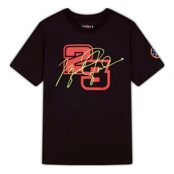 Air Jordan DNA Numeric Printing Round Neck Short Sleeve Black