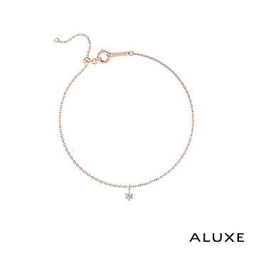 ALUXE 亞立詩 10K金 單顆鑽石手鍊 BR0201