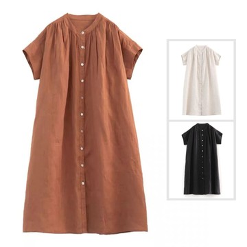 ＊ORead＊日系多褶皺短袖連身裙(3色M~2XL)