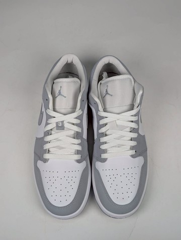 微瑕疵-左右腳鞋面鞋底色差 DC0774-105 W12 Nike Air Jordan 1 Low '' Wolf Grey White ''