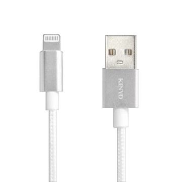 Kinyo 蘋果鋁合金編織線 USB-A12 70g  3m  白色  1條