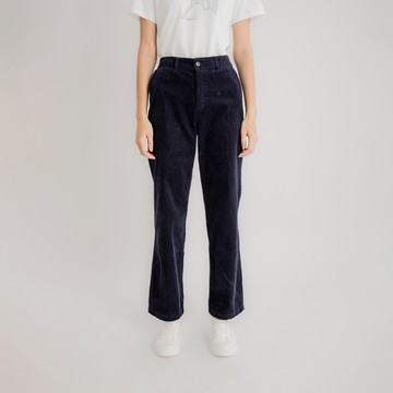 【Holiday Mood】女裝-燈芯絨直筒休閒褲-藏青色