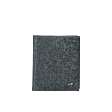BRAUN BUFFEL 台灣總代理 HOMME-ZW 6卡直立短夾-藍色/BF599-306-NY
