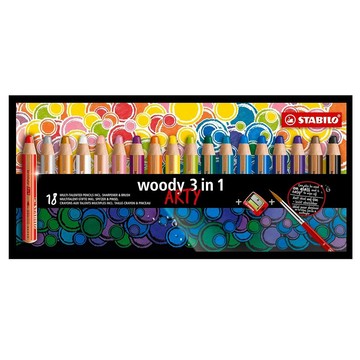 STABILO STABILO Woody 3 in 1 伍迪樂三合一可水洗雙色水彩粉蠟筆ST880/18-1-20
