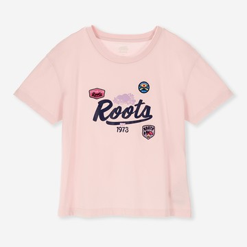 Roots女裝- ROOTS PATCHES 短袖上衣 (淡粉色)