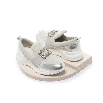 軟實力  耀眼雪花鑽輕量厚底休閒鞋 閃耀銀 (5B3093)