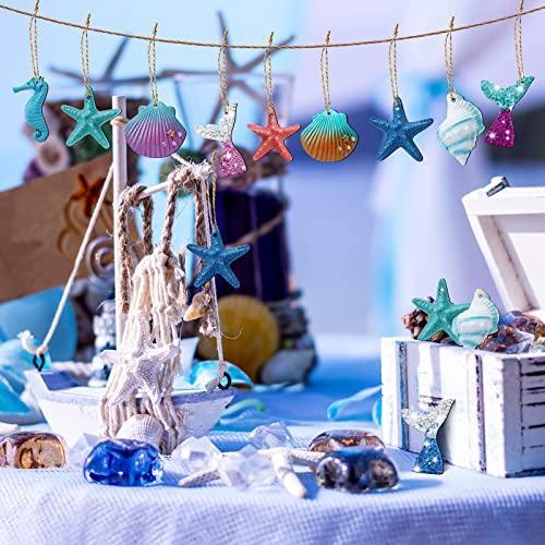 クリスマス 飾り |40 Pieces クリスマス 海 Themed Hanging Ornaments