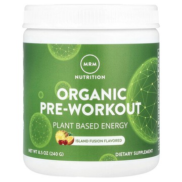 MRM Nutrition, 有機鍛煉前補充劑，核聚變之島，8.5盎司（240克）