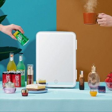 安南車載冰箱6L鏡面美妝冰箱化妝品面膜香水110v冷藏迷你小冰箱【宜家良品百貨】