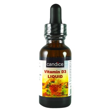 Candice 康迪斯 維生素D3滴液 每滴含有400IU 30ml 幫助鈣質吸收 支持神經系統 適合全家人使用  1瓶