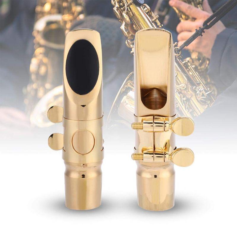 Estink サックス用マウスピース,キャップパッド付き楽器Eb Alto Sax Saxophone 6Cマウスピース楽器アクセサリー