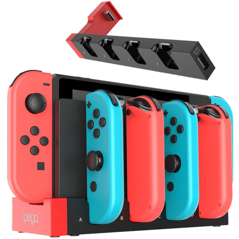 スイッチ ジョイコン充電器 switc本体 ジョイコン4台 同時充電 switch oled 対応 過電流保護 スッキリ収納 キッズに最適 -  Switch