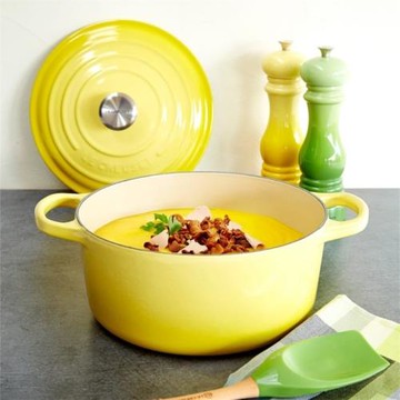 德國直郵法國le creuset酷彩鑄鐵琺瑯鍋圓形湯鍋燉煮鍋白琺瑯24cm