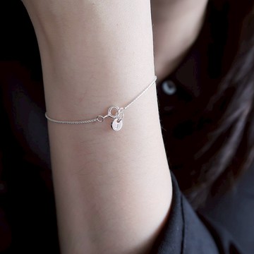 925純銀 星光織紋 客製化刻字 手鍊 免費送禮包裝