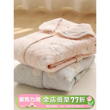 冬季家居服女長袖純棉夾棉睡衣日系可愛秋冬加厚款空氣棉學生套裝