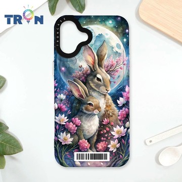 TRON IPhone 16 PLUS 月球上的兔子 防摔太空載具殼 透黑 軟硬 手機殼