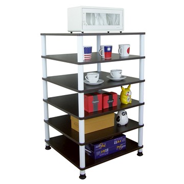 【頂堅】六層收納架/置物架/電器架-60x60公分-三色可選深胡桃木色