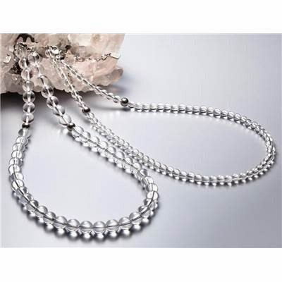 ファイテン(phiten) ネックレス 水晶ネックレス(5mm) 40cm(+5cmアジャスター)