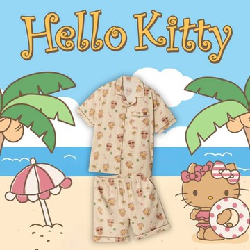 韓國 SPAO 曬黑凱蒂貓 短袖睡衣 曬黑 Kitty 短袖睡衣套裝 限量聯名