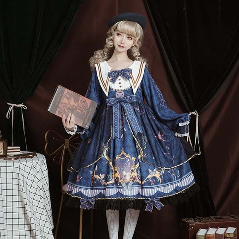 ロリータ ワンピース ゴスロリ Aライン 宮廷ドレス リボン Lolita レディース コスチューム 衣装 かわいい 通販 Lineポイント最大get Lineショッピング