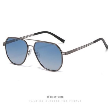 新款太陽鏡超輕男士方框雙梁不銹鋼鋼皮司機開車防陽光批發5134