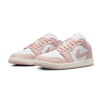 Nike 休閒鞋 Air Jordan 1 低筒 女款 運動鞋 復古鞋 板鞋 女鞋 皮革 粉 白 DC0774-162